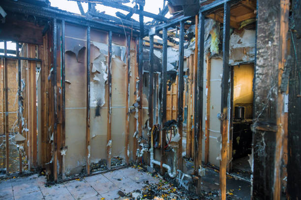 Professional Fire Damage Restoration technician working in Medina, MN